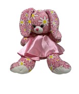 Build A Bear Plush Pink Bunny With Daisy Flowers With Clothes - £7.88 GBP