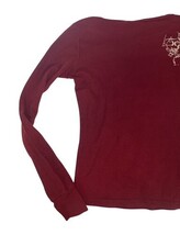 Vintage Hurley Thermal Top Womens S Red Floral Graphic USA Y2K image 7