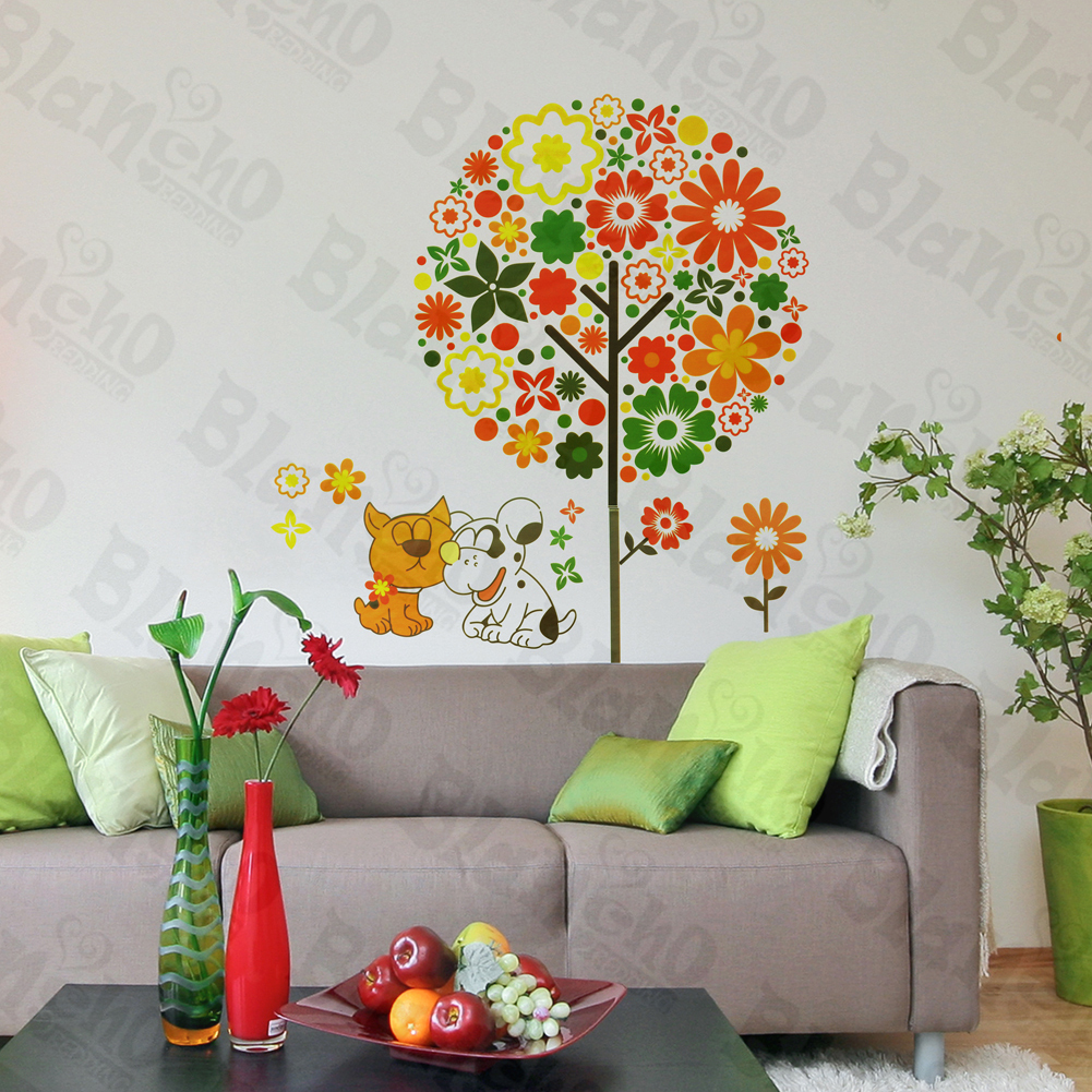 Colorful Flower Party - Wall Decals Stickers Appliques Home D?cor