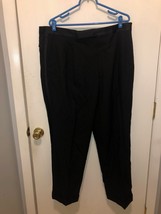 NEW Nordstrom Mens 38X30 Black Pleated Front Cuffed Tuxedo Pants - $14.84