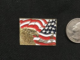 Olympic 1996 Atlanta Games Hat/Lapel Pin w/ EAGLE AND AMERICAN FLAG - £11.58 GBP