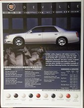 2002 Cadillac DeVille Brochure - Specifications Sheet - £7.96 GBP