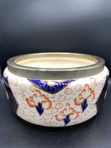 William Woods Serving Bowl ceramic and silver plate Imari pattern ANT 19... - £21.89 GBP
