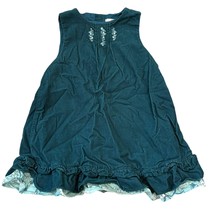 Janie and Jack Art Nouveau Fairy Line Teal Corduroy Sleeveless Dress 18-... - $19.20
