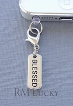 BLESSED Tag Cell Phone Charm Anti Dust Proof  Plug Ear Cap Jack C96 - £3.15 GBP