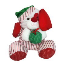 Vintage Fisher Price 1991 Christmas Puppy Dog Puffalump Stuffed Animal Plush Toy - £52.39 GBP