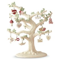 Lenox Valentine Miniature Tree with 12 Ornaments Be Mine Dove Cupid Hear... - $522.50