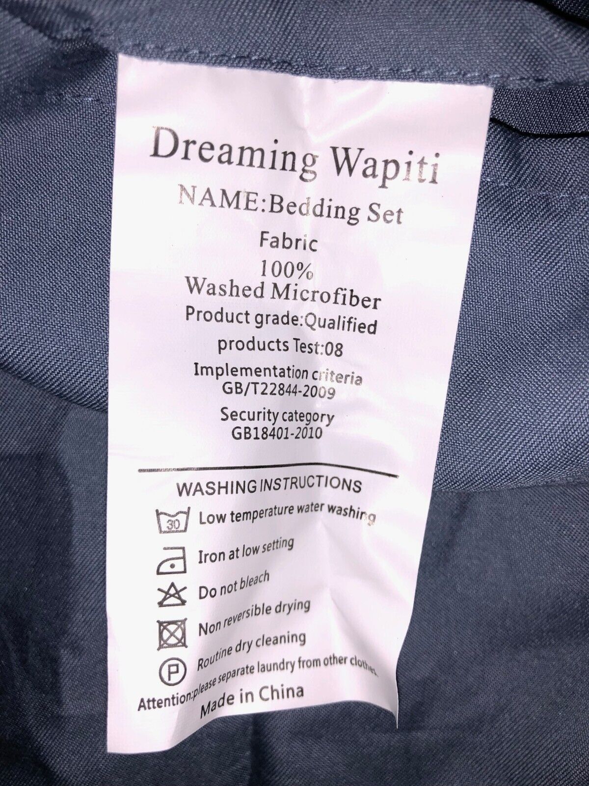Dreaming Wapiti 3pc Duvet Cover set 100% Washed Microfiber, Blue/Gray Item image 3