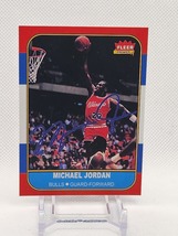 Michael Jordan Rookie Autograph Facsimile Reprint 1986 Fleer Chicago Bulls Card - £99.60 GBP