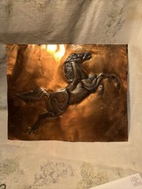 Vintage Copper Art Hand Tooled Embossed Horse 15&quot;x12&quot; Copper Sheet - £31.45 GBP