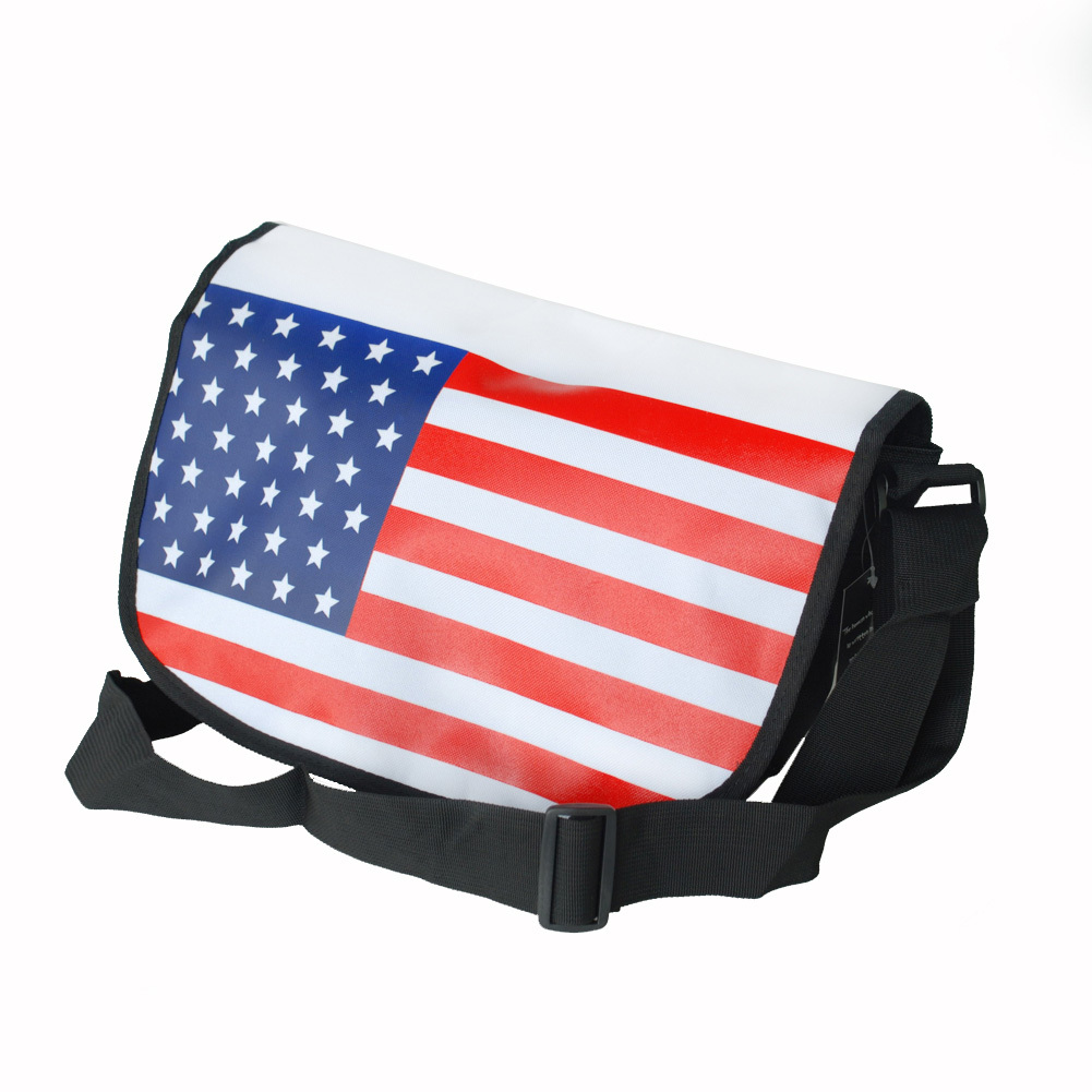 [US Flag - Black] Multi-Purposes Messenger Shoulder Bag