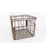 Vintage 40s 50s Distressed Steel Milk Crate Holder Country Farmhouse USA - $1,454.40 MXN