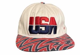Zephyr Snap-back Wool Blend Baseball Cap USA America Pride Hat White Zig Zag - £10.99 GBP