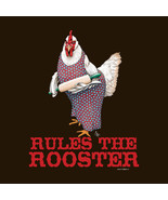Hen T-shirt S M L 2XL Rules the Rooster Ladies FREE SHIP USA Dark Chocolate - £17.73 GBP