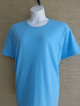 NEW New Hanes 2X Cotton Jersey S/S Crew Neck Tee Shirt Aqua - £3.15 GBP