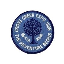 Vtg 1988 BSA Boy Scout 3&quot; Patch Cross Creek Expo KIA KMA The Adventure B... - $9.50