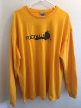 Vtg Gray Tag Nike Swoosh Football Long Sleeve T Shirt Men Size Xxl Gold 90&#39;s - £37.21 GBP