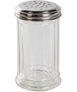 riBBed Glass Grated Cheese Dispenser parmesan crushed red pepper shaker ... - €19,11 EUR