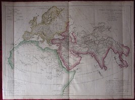 1811 Orbis Veteribus Notus d&#39;Anville Europe Asia Africa Antique Map - £96.61 GBP