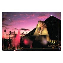 Vintage Postcard Luxor Las Vegas Night Lights Fountain Pyramid Vacation Casino - £7.10 GBP