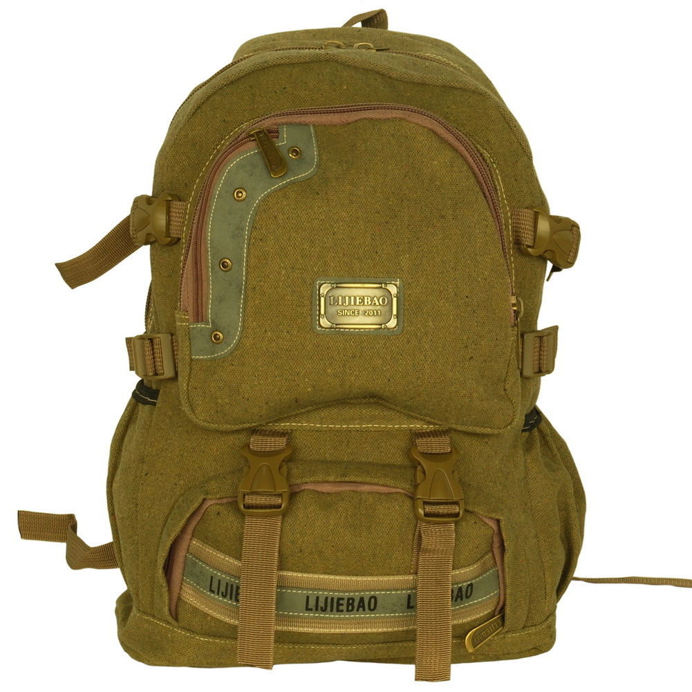 [Own Propert] Multipurpose canvas Outdoor Backpack/Dayback Khaki