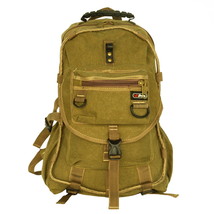 [City Boy] Multipurpose Canvas Outdoor Backpack/Dayback Khaki - £20.03 GBP