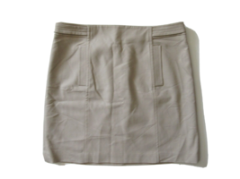 NWT Ann Taylor Compact Doubleweave in Cashew Beige Stretch Cotton Skirt 14 - $18.81