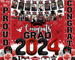 Graduation Decorations Class of 2024, Red and Black Graduation Decoratio... - $45.38