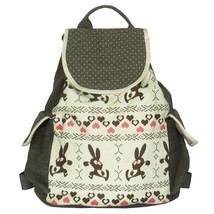 [Happy Trip] Fabric Art School Backpack Outdoor Daypack - £22.74 GBP