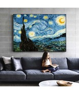 Impressionist Van Gogh Starry Night Classic Oil Painting Print On Canvas - €10,96 EUR+