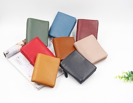  New Thin Style Women Wallets Zipper Coin Bag in Back Soft Leather Ladies Card H - £83.71 GBP