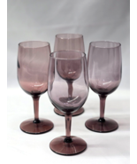 LIBBEY GLASS 6&quot; Blown Amethyst Purple Wine Glass PREMIERE PLUM - Mint Se... - $21.76
