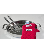 All-Clad Stainless Steel 15&quot; Oval Roaster +All-clad Turkey Forks &amp; Pot H... - €68,28 EUR