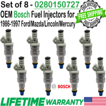 8 Units (8x) Bosch Genuine Fuel Injectors For 1988 Ford E-350 Econoline 5.8L V8 - £124.06 GBP