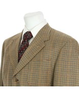 Tommy Hilfiger 3 Button Beige Blue Red Houndstooth Sport Coat 40 Regular... - £31.54 GBP