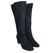 Karen Scott Womens Black Almond Toe Block Heels Zii Tall Dress Boots Siz... - $58.18