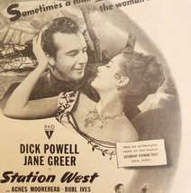 Station West Movie Film 1948 Advertisement Dick Powell Burl Ives Cinema ... - $558.09 MXN