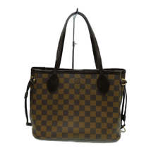 Louis Vuitton Neverfull PM Damier Ebene Tote Bag Handbag Brown - £1,568.21 GBP
