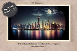 Samsung FRAME TV Art, Skyline of Shanghai at Night, 4K (16:9) | Digital Download - £2.75 GBP