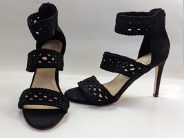 NY&amp;C Black Braided Ankle Strap Stiletto Sandal Womens size 7 - £19.64 GBP