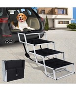 Extra Wide Dog Car Stairs For Large Dogs, Foldable Pet Steps Aluminum Do... - $105.99