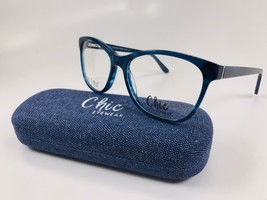 New Chic Blue ASHLEY Eyeglasses 57mm with Case For The Stylish Large Woman - $59.35