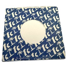 TK Productions Records Company Sleeve 45 RPM Vinyl Blue White Palm Trees - $10.48