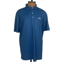 River Crest Johnnie-O Polo Shirt Men&#39;s XL Blue Geometric Circles Soft - £36.18 GBP