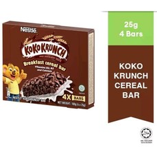 4 BOXES (16 packets x 25g) Koko Krunch Breakfast Cereal Choc Bar - £38.04 GBP