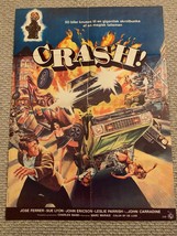 Crash 1977, Original Vintage One Sheet Movie Poster  - $49.49