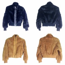 AZZURE RABBIT FUR LADIES AND NUBUCk BOMBER JACKET, 0648RL, - £158.87 GBP