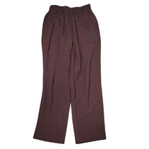 Vintage 80s Petite Elastic Waist Brown Pants Size 8  - £19.42 GBP