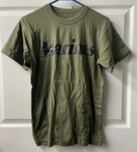 Rothco US Marines Short Sleeved Crew Neck  T Shirt Size Small Green Graphic NWOT - £8.69 GBP