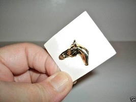 Gold Color Horse Head Stud Pin~New In Package~Shiny - £7.90 GBP